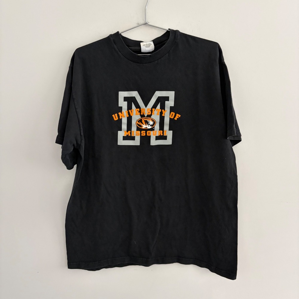 Vintage Cotton Exchange University of Missouri Mizzou T-Shirt Black XL USA